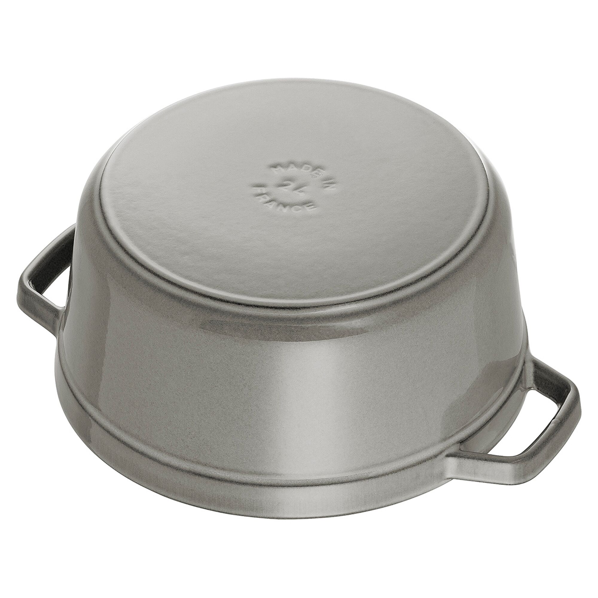 STAUB | Cocotte Round Enamelled Cast Iron Casserole Dish – Ø 180 mm – Graphite Grey