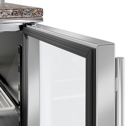Saladette ECO - 903mm - 2 glazen deuren - met roestvrijstalen opzetstuk voor 5x GN 1/6