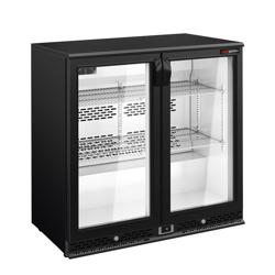 Barkylbänk- 0,9 x 0,51 m - 193 liter - med 2 glasdörrar - svart