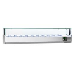Opzetkoelvitrine PREMIUM met LED-verlichting - 2000x335mm - 10x GN 1/4