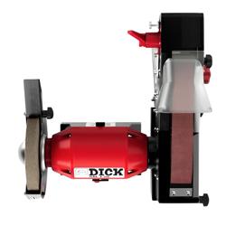 F. DICK | SM-130 Wet Belt Knife Sharpener – Belt 1000×50 mm – Ø200×25 mm Wheel – 400 W – Red