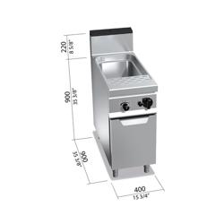Cuiseur à pâtes à gaz – 40 litres – 12 kW