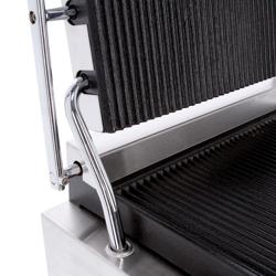 Contactgrill - 3000W - platen: boven & onder geribbeld - Grilloppervlak: 340x230mm