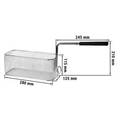 Olajsütő kosár - 280x125x115 mm | 7,5 liter - rozsdamentes acél | ergonomikus műanyag fogantyú - kompatibilis: GFB479T-15 | GFB879T-15+15