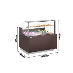 Comptoir réfrigéré pour gâteaux RIGA - 1370 mm - 2 étagères