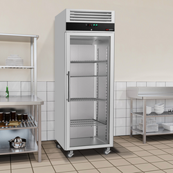 Buzdolabı Paslanmaz Çelik ECO - 600 Litre - 1 Cam Kapılı 