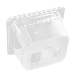 (6 stuks) Polycarbonaat GN-bak GN 1/6 - transparant - 1,5 liter - Diepte: 100mm