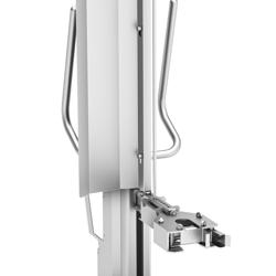 Podnośnik do kebaba dla robota do kebaba z stali nierdzewnej AISI 430 - Ø580mm - 850x1161x1605mm - 108kg - udźwig 350kg - z tacą ociekową i kołkami