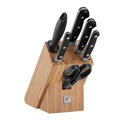 (7‑Piece) ZWILLING | Professional S Knife Block Set – Bamboo Block with Scissors & Steel - Made in Germany