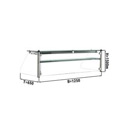 Glazen opzetstuk met 1 plank - 1500mm