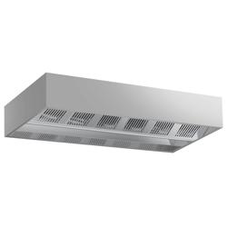 Plafond afzuigkap RVS - B3500mm - zonder motor - met filter - met inductietoevoer