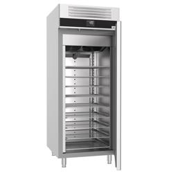 Congelador para helado de acero inoxidable PREMIUM - 650L - con 1 puerta y 7 rejillas portantes de acero - ventilado; R290; desescarche automático; monobloque; cerradura con llave; AISI 304