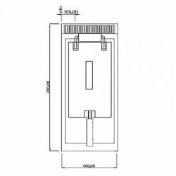 Elektrische friteuse - 10 liter - 12 kW - zwart - mechanische bediening - met aftapkraan - incl. onderbouw (1 deur)
