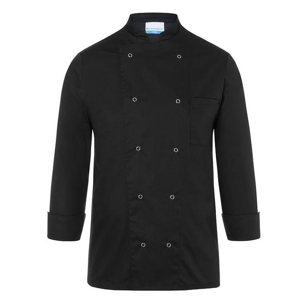 KARLOWSKY | Basic Double-Breasted Chef Jacket with Press Studs – Black - Size XL