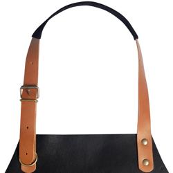 KARLOWSKY | Grembiule con pettorina in pelle - Nero