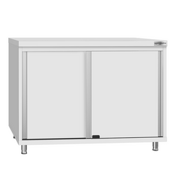 Roestvrijstalen werkkast ECO - 1000x600mm - met schuifdeur