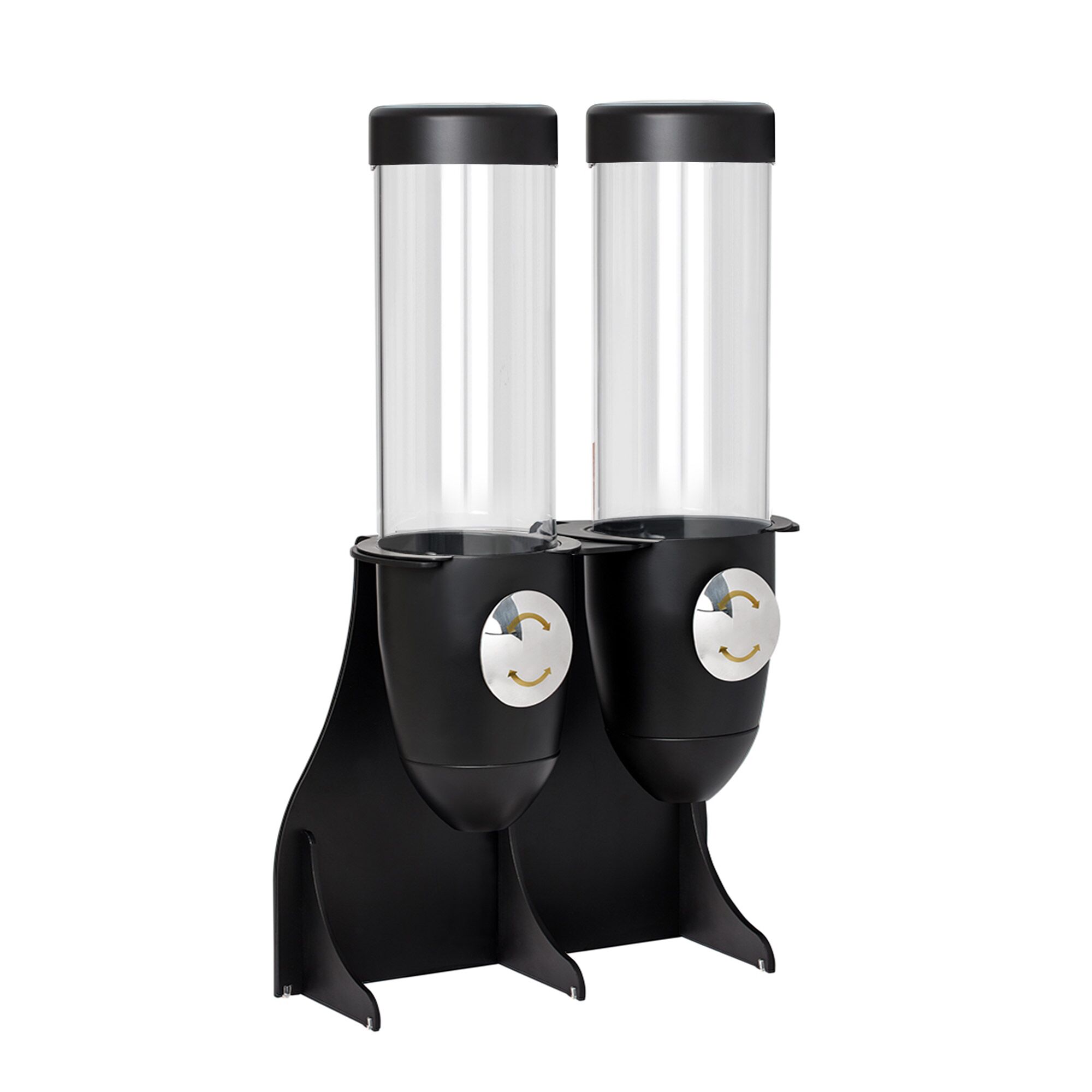 Distributeur de céréales - double - Ø 115 mm - Noir - Distribution rotative