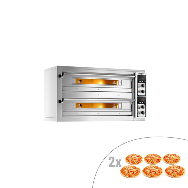 Elektrische pizzaoven - 6+6x 33cm - Handmatig