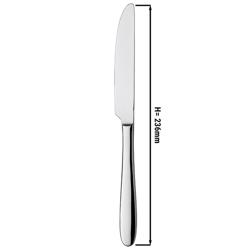 (12 pcs) Couteau de table Leandro - Acier inoxydable 13/0 - 236mm - Brillant - 12 pièces