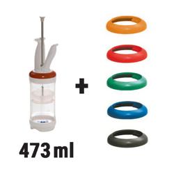 (3 db) Porciós szószadagoló készlet - Portion Pal - 3 nyílású membránmal - 3x 473 ml - 1 nagy fogantyúval és 5 portionierróval: 7,5 / 10 / 15 / 22,5 / 30 ml