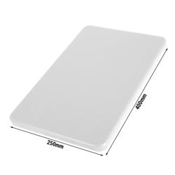 Chopping Board - 250x400mm - Thickness: 20mm - HACCP-Compliant - PE500 - White