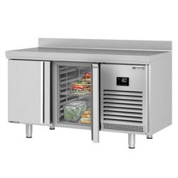Tavolo refrigerato PREMIUM PLUS - 1468x700mm - Ventilata - 350 L - con 2 porte battenti - Alzatina