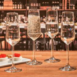 (6 st) champagneglas - ALLEGRA - 195 ml - transparent