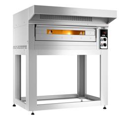 Elektrische pizzaoven - 6x 33cm - handmatig - incl. afzuigkap & onderstel