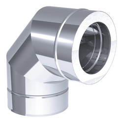 Tube d'angle - 90° rigide - en acier inoxydable - Ø 400 mm