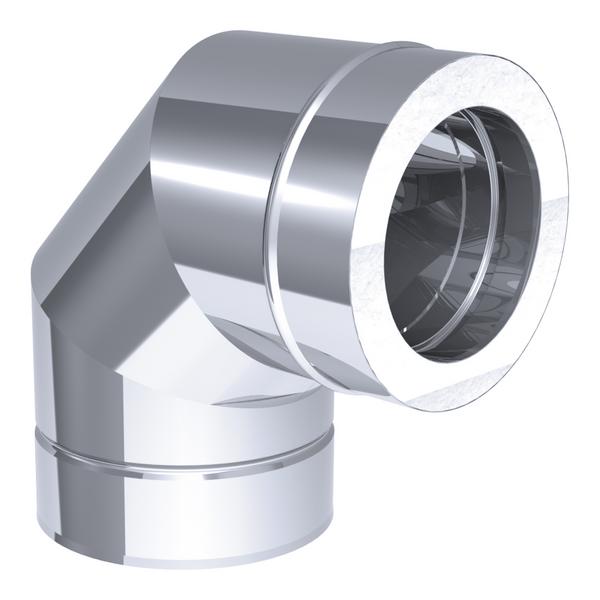 Tubo a gomito a 90  ° in acciaio inox / Ø 200 mm