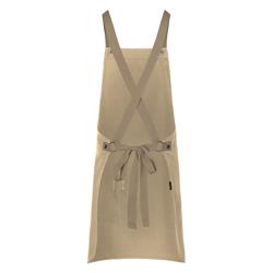 KARLOWSKY | Urban Twill Cross Back Bib Apron – Pebble Grey - 700×850 mm