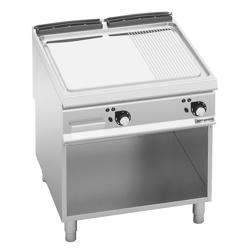 Fry Top Elettrico Professionale - 13,2 kW - Liscio e Rigato - incl. sottotelaio