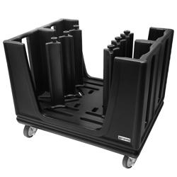 Distributore di piatti - non riscaldato - con ruote e 6 divisori regolabili - 180 - 480 piatti