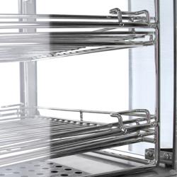 Warmhoudvitrine - 355mm - 800Watt - met 3 niveaus - Zwart