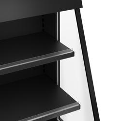 Wandkoelmeubel - 1220mm - 300L - stekkerklaar - met 2 schappen - Zwart