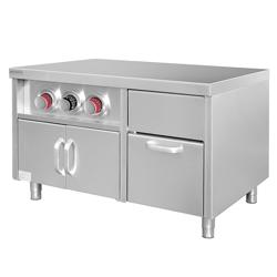 Mesa de trabalho para cafetaria, com suporte para copos e compartimento para cubos de gelo - 1,2 m