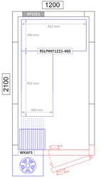 (2 uds) Conjunto de estanterías de aluminio - Configuración en L izquierda - Profundidad: 460mm - Capacidad de carga: 600kg/estante - apta para cámaras frigoríficas