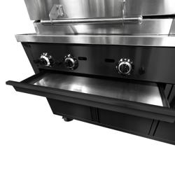 Gasbarbecue - 22,5kW - Zwart - incl. Hähnchenspieß, wielstel