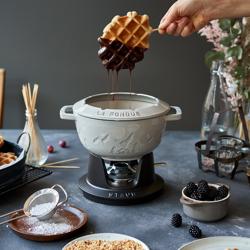 STAUB | SPECIALITIES - Fondue készlet - Ø 200mm - Öntöttvas - Fehér szarvasgomba