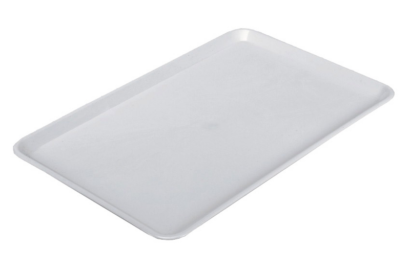 Prostokątna taca prezentacyjna - 420x280x15mm - Biały	