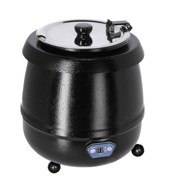 Panela de sopa elétrica / Marmita de Sopa Profissional - 9L - Controlo digital - Preto