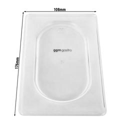 Capac din policarbonat GN 1/9 - transparent - 7 mm înălţime