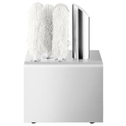 Mașină de lustruit pahare PROFESIONALĂ - 1,50 kW - cu suflantă de aer cald și 5 perii rotative