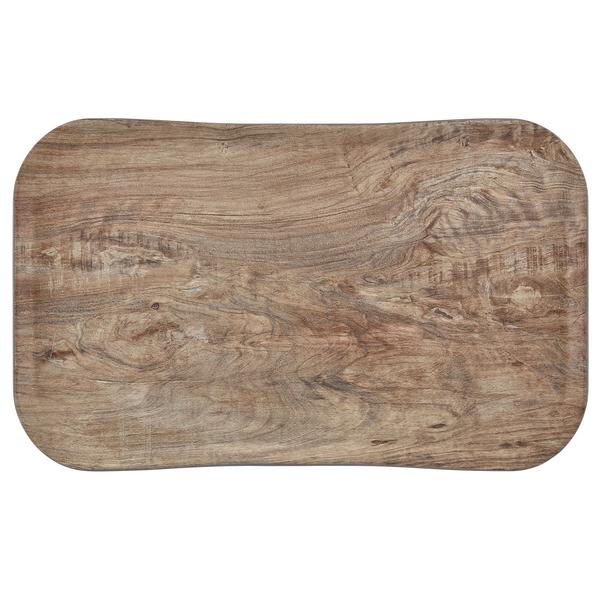 (12 pieces) CAMBRO | CENTURY™ - Fiberglass tray - rectangular - 530x370mm - light olive wood effect - smooth