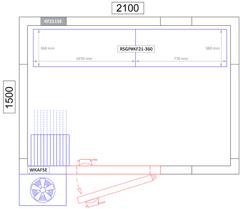 Conjunto de estante de aluminio - profundidad de instalación: 360 mm
