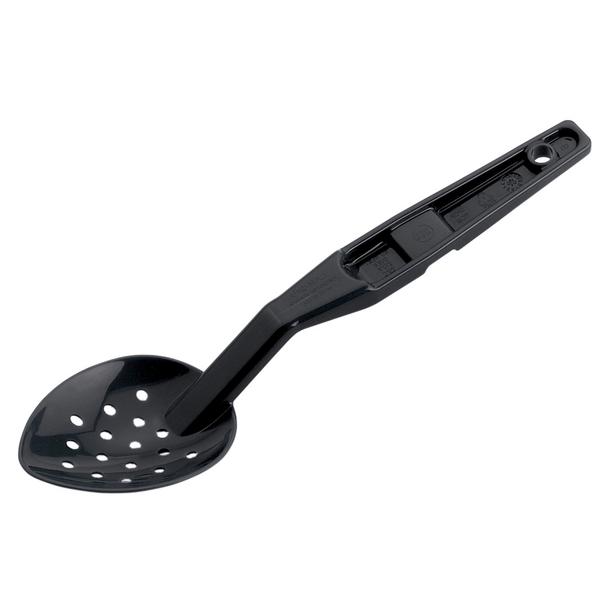 (12 Kusů) CAMBRO | CAMWEAR® - Polykarbonátová lžíce na přílohy - perforovaná - 280 mm - černá