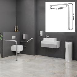 Poignée de maintien / Barre d’angle - en inox  - 90° - longueur : 700 mm