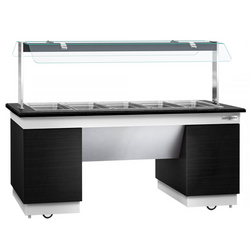 Буфетная Станция DUBLIN - 2000мм - с Водяной  баней  (Bain-marie) - для 5x GN 1/1