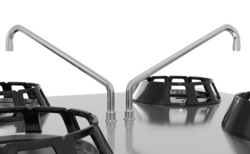 Gas wok stove - 56 kW - 4 cooking zones - incl. 2 mini water columns