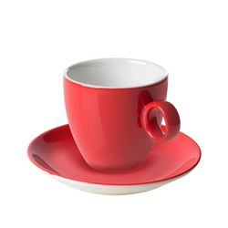 (6 stuks) BART COLOUR CAFE - Koffie schotel - Ø 135mm - Rood